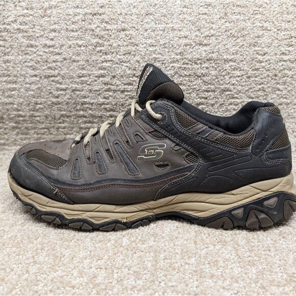 Skechers Afterburn 50125 Men’s Sneakers Size 14 Black Memory Foam Athletic Shoes - Picture 4 of 14